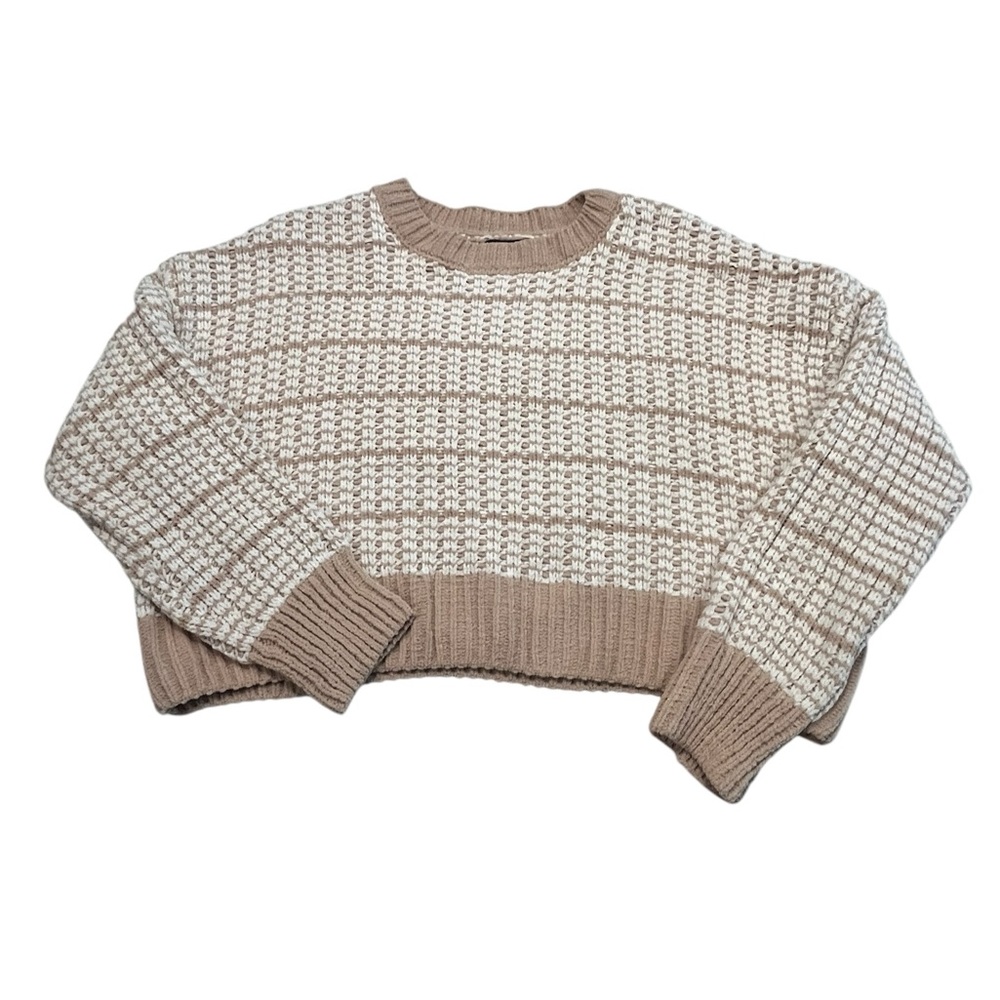 NWOT Major Label Group Tan and Ivory Sweater Size Juniors XL